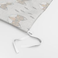 fox // geometric fox head kids baby nursery trendy kids grey baby boy gender neutral fox design for kids