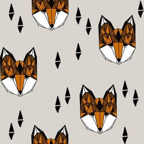 fox // geometric fox head kids baby nursery trendy kids grey baby boy gender neutral fox design for kids