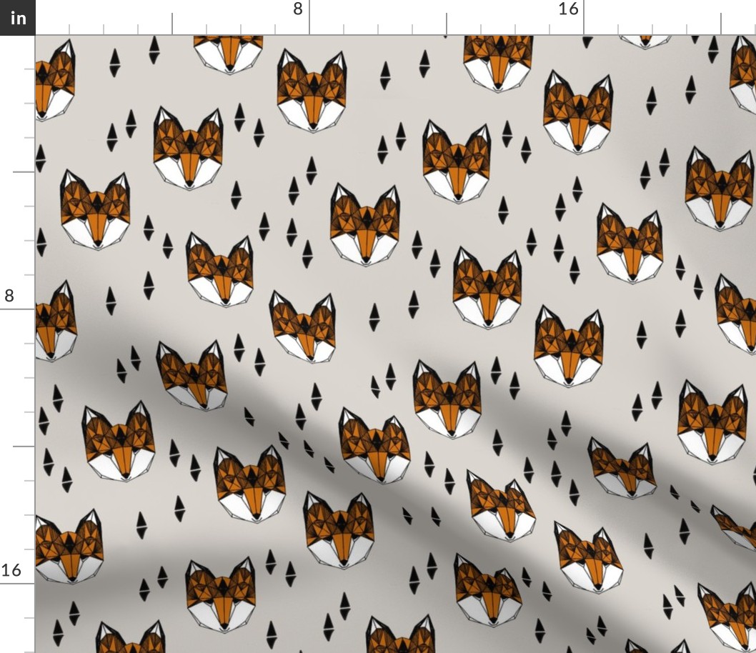 fox // geometric fox head kids baby nursery trendy kids grey baby boy gender neutral fox design for kids