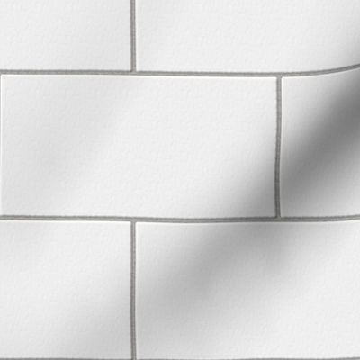 subway tile - white