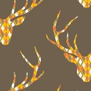 Deerhead Orange Argyle