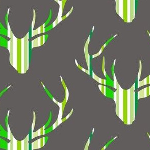 Deerhead Green Stripes