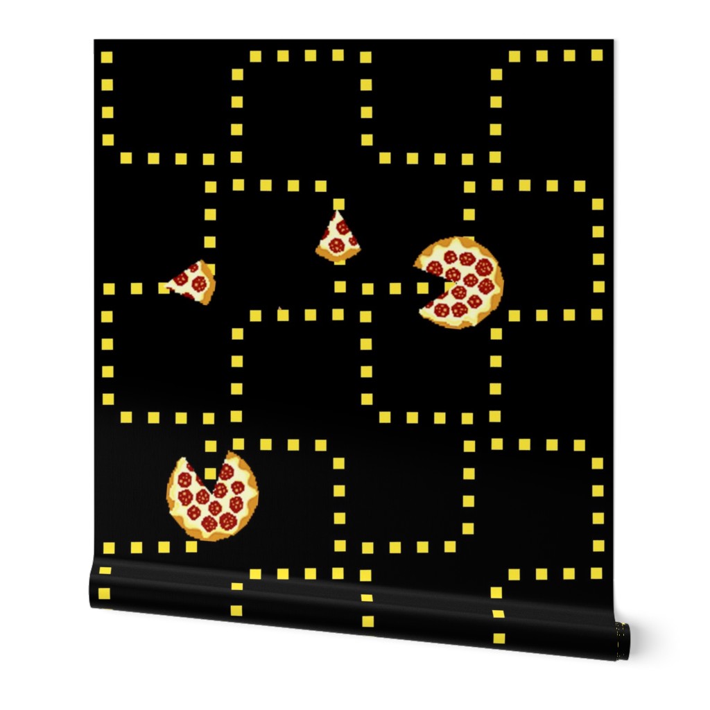 8 bit pizza black