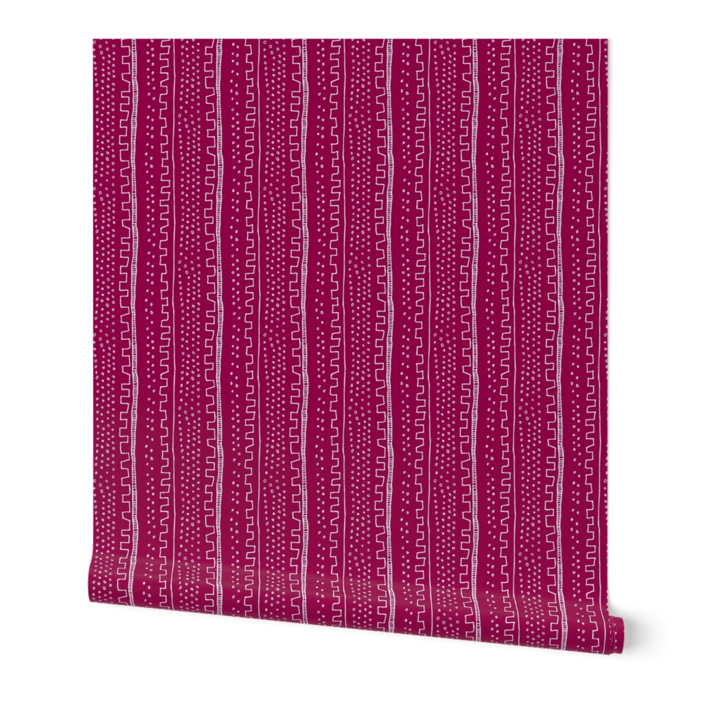 Vertical Raspberry Stripe