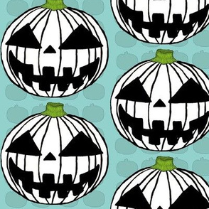 White Pumpkin Jack O Lantern Halloween