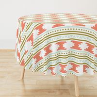 coral aztec stripe