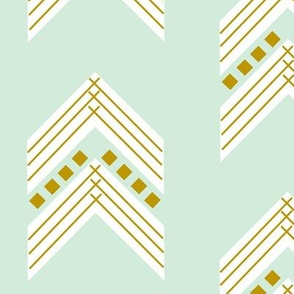 mint gold chevron large