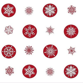 Red And White Snowflakes