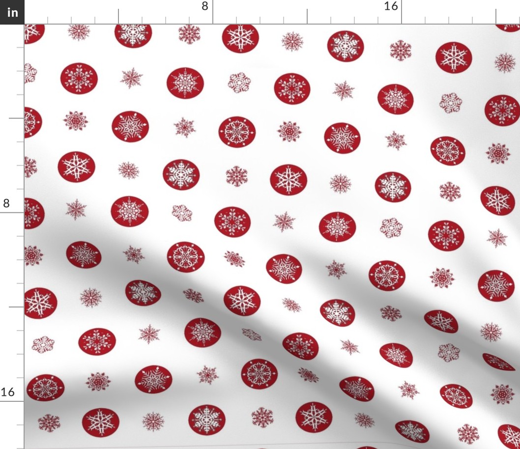 Red And White Snowflakes