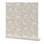 Winter Woodland Toile (Beige/Linen) LRG