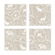 Winter Woodland Toile (Beige/Linen) LRG