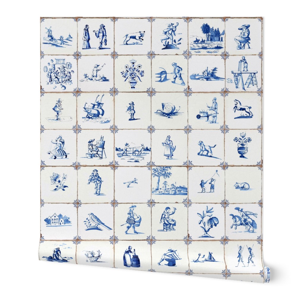 Schumacher Asara Flower Wallpaper in Delft | Chairish