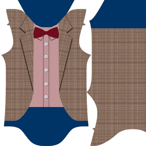 tweed suit with bowtie 3-6 month baby bodysuit