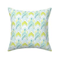 Chalk Chevron in Yellow and Blue