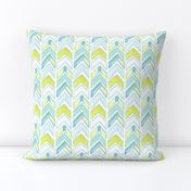 Chalk Chevron in Yellow and Blue