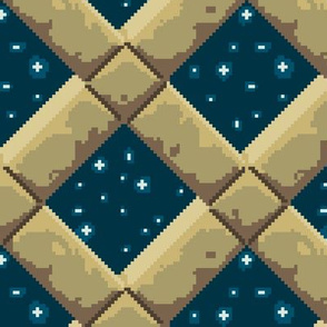 Stone lattice, night sky