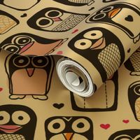 Cute penguin owl kids design gender neutral  illustration