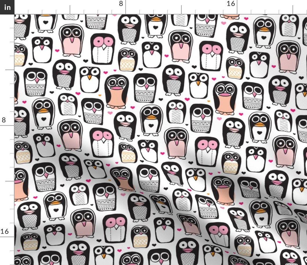 Cute penguin owl kids design gender neutral  illustration