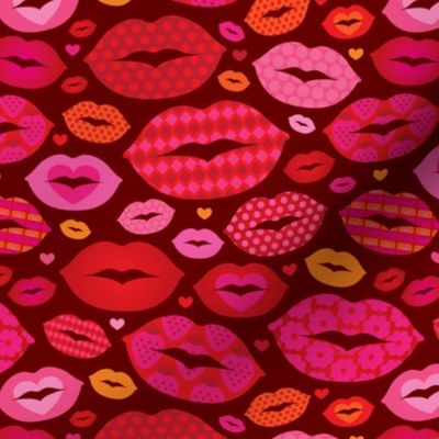 Love love kiss kiss romantic valentine lips