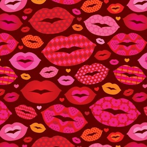 Love love kiss kiss romantic valentine lips
