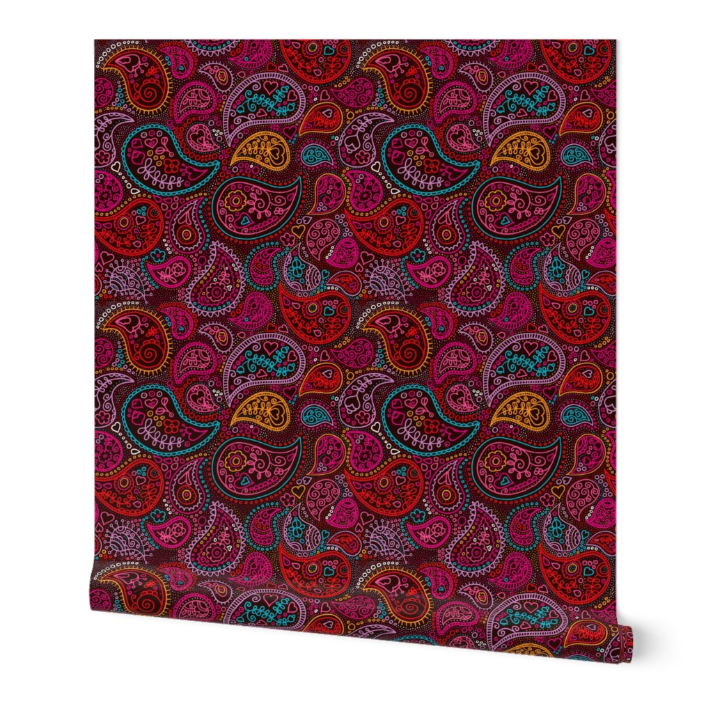 Oriental arabic india paisley