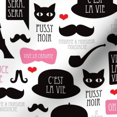 Oh la la french paris theme hipster illustration