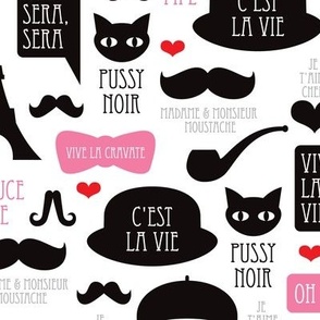 Oh la la french paris theme hipster illustration
