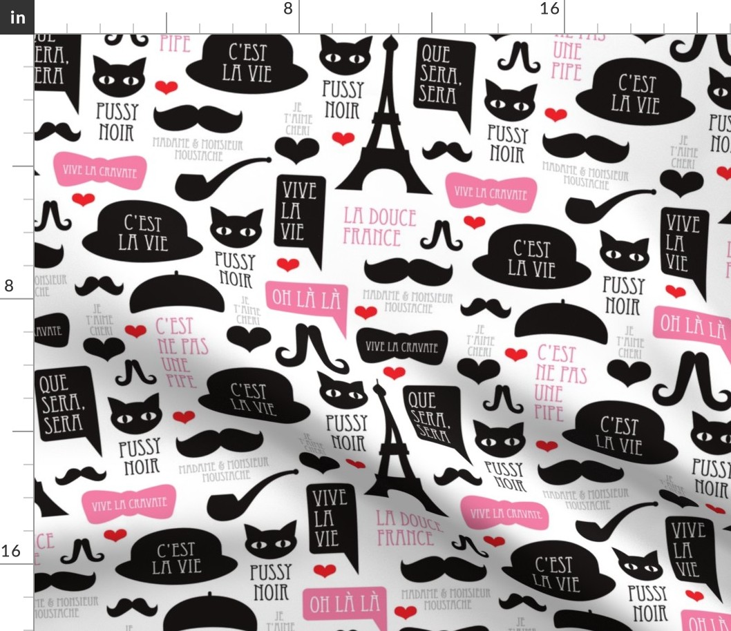 Oh la la french paris theme hipster illustration