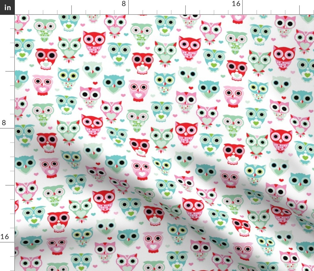 Pastel owls bird lovers illustration pattern for girls