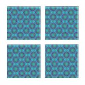 Blue Green Purple Islamic Style Tile © Gingezel™ 2014