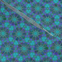 Blue Green Purple Islamic Style Tile © Gingezel™ 2014