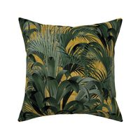 art deco palms on yellow 