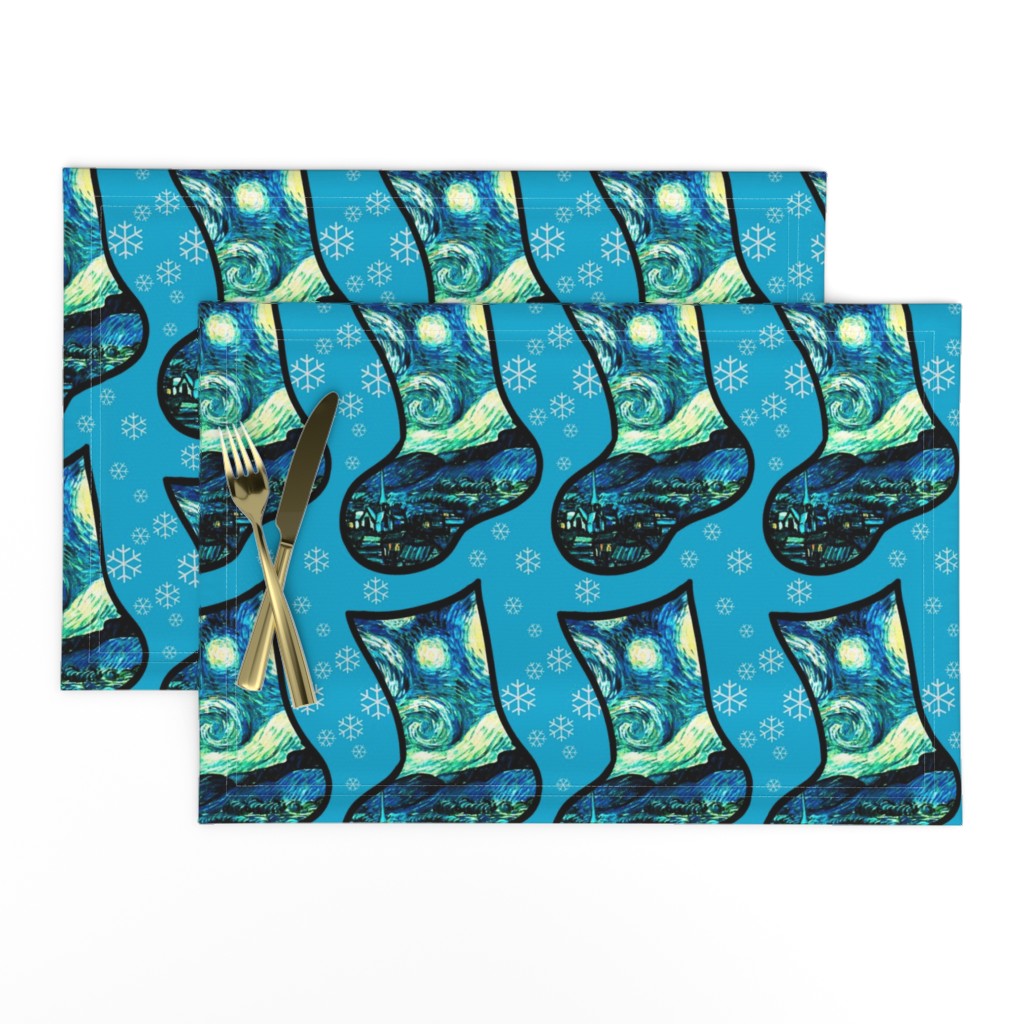 Christmas Stockings Van Gogh's Starry Night Easy Cut and Sew DIY Sewing Project
