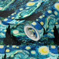 Van Gogh's Starry Night {bright teal colorway}