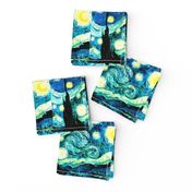 Van Gogh's Starry Night {bright teal colorway}