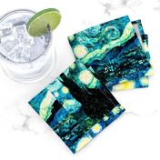 Van Gogh's Starry Night {bright teal colorway}