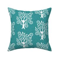 5-Flowers with white tree stamp-3 - Spring - white-MED-BLUEGREEN