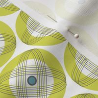 Into Orbit - Midcentury Modern Geometric Dot Green