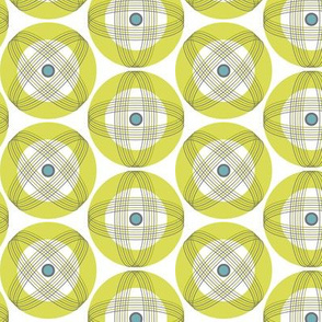 Into Orbit - Midcentury Modern Geometric Dot Green