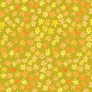 Little Watercolor Flowers | Green