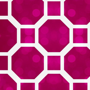 Octagons and squares haute pink-ed