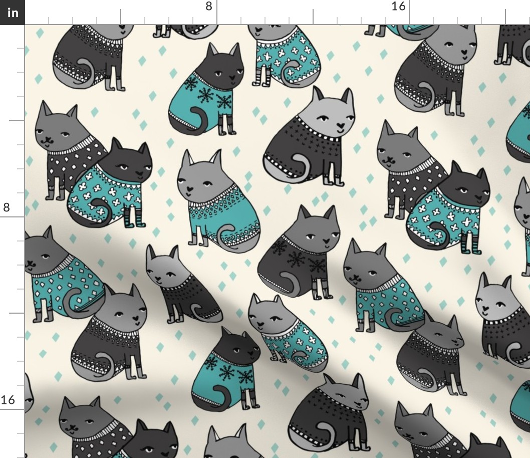 Cats at a Sweater Party -  /Greys by Andrea Lauren