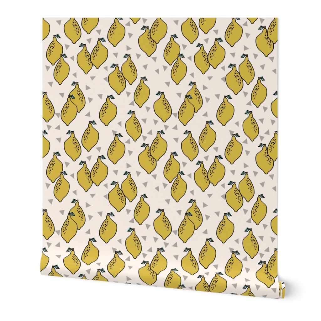 Lovely Lemons - Cream/Mustard by Andrea Lauren