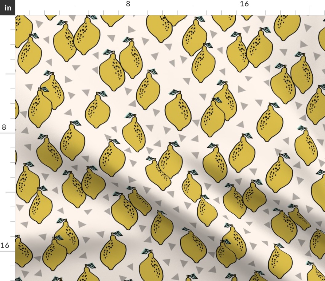 Lovely Lemons - Cream/Mustard by Andrea Lauren