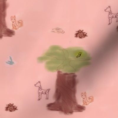 sweet woodland creature scene