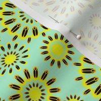 Firefly Flowers in Retro Blue