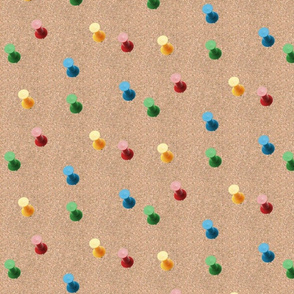 Pushpins on a Corkboard