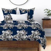 HibiscusLine_PillowFabric_Midnight