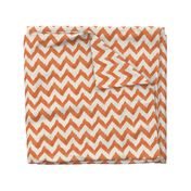 Tangerine and Linen Watercolor Ikat Chevron