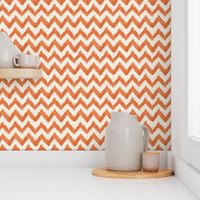 Tangerine and Linen Watercolor Ikat Chevron